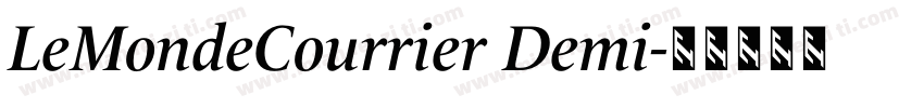 LeMondeCourrier Demi字体转换